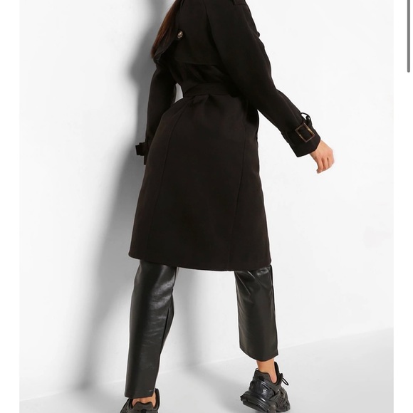 Belted wool look trench - Picture 4 of 4